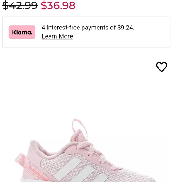 GIRLS' ADIDAS TODDLER TR 2.0 RUNNING SHOES - Picture 6 of 6